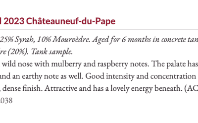 Châteauneuf du Pape 2023 cuvée Tradition – 16/20 Jancis Robinson