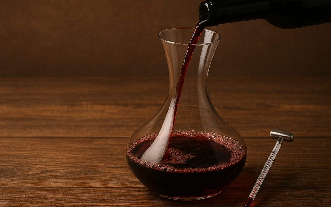 Température et carafage: révélez tout le potentiel de vos bouteilles.