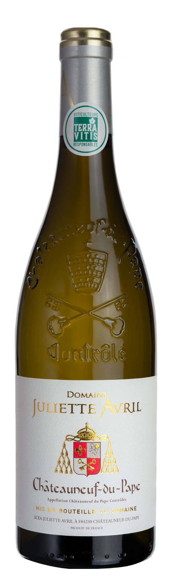 bouteille de chateauneuf du pape blanc